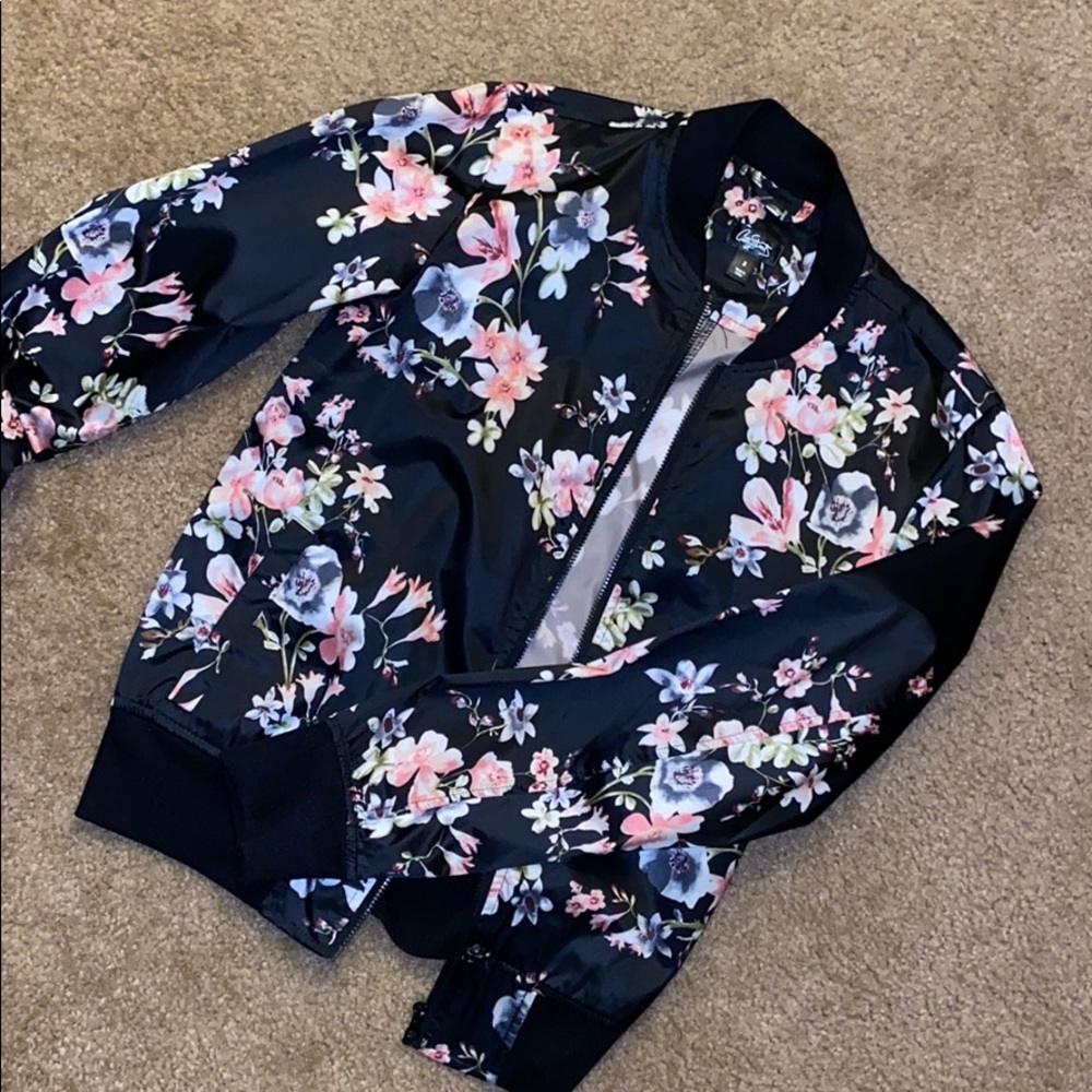 Floral bomber jacket